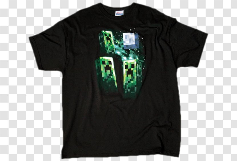 Minecraft Three Creeper Moon Extra Large T-Shirt Black (GE1143XL) Jinx Clothing - Shirt - Plush Transparent PNG
