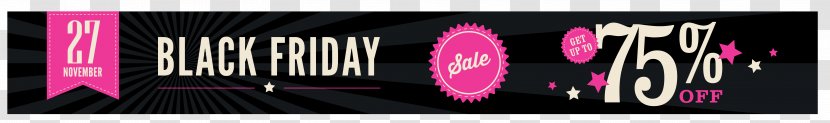 Black Friday Web Banner Cyber Monday Sales - Advertising - 75% OFF Clipart Image Transparent PNG