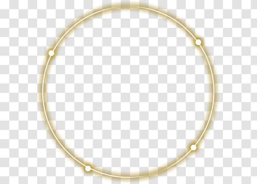 Light Picture Frame Circle - Metal - Gold Transparent PNG