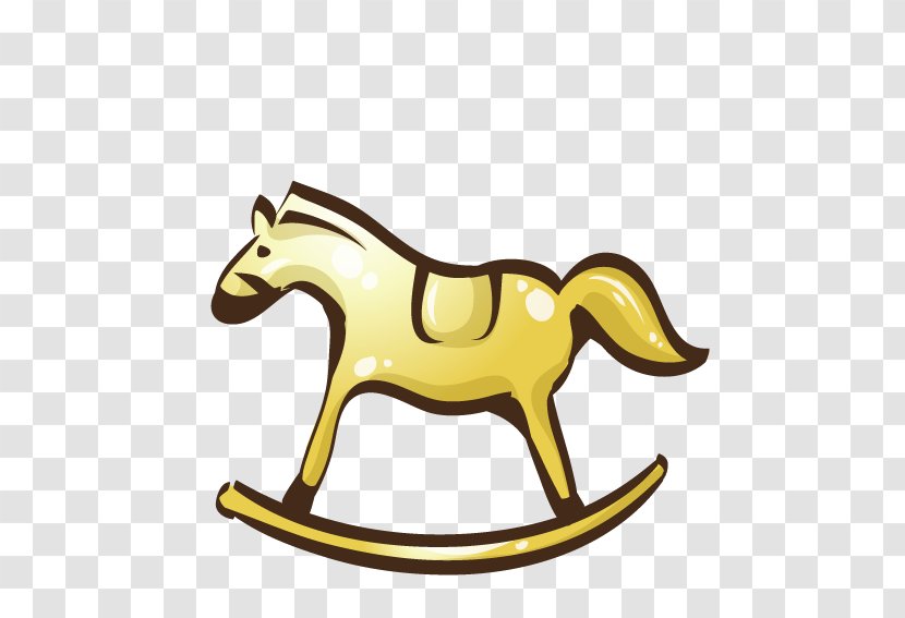 Horse Icon - Christmas - Yellow Rotating Small Transparent PNG