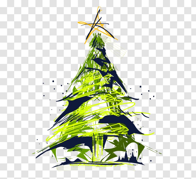 Christmas Tree - Art - Arboles Transparent PNG