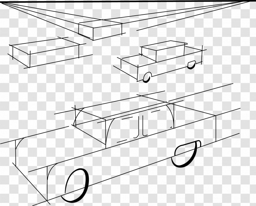 Car Drawing Automotive Design Perspective Sketch - Area Transparent PNG