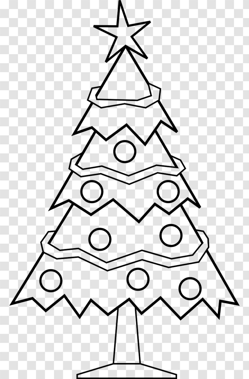 Christmas Tree Drawing Clip Art - Line - Black And White Simplicity Transparent PNG