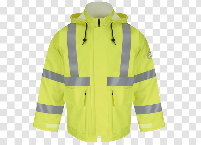 High-visibility Clothing Flight Jacket Raincoat - Coat Transparent PNG