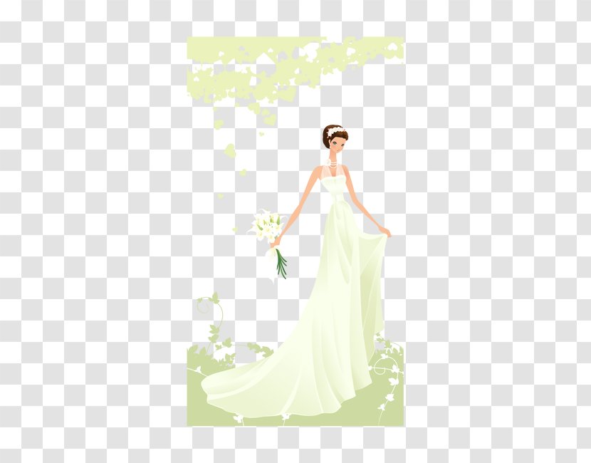 Bride Wedding Dress Euclidean Vector - Silhouette Transparent PNG