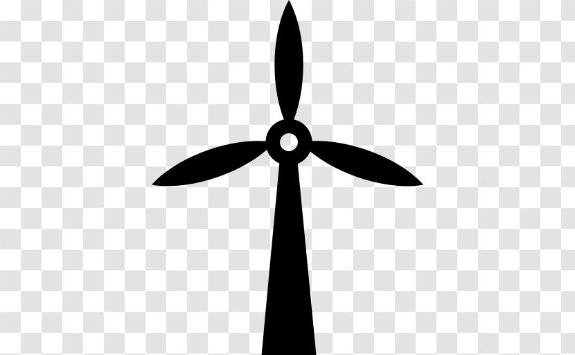 Wind Power Windmill Turbine - Black And White Transparent PNG