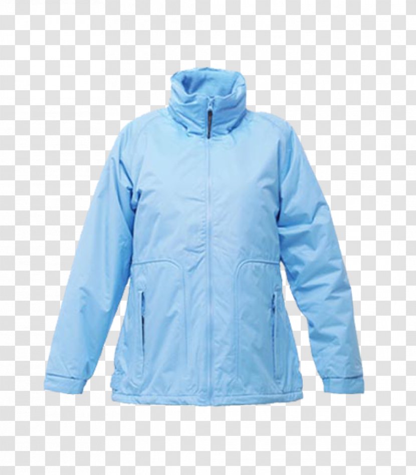 Hoodie Jacket Coat Blue Clothing - Raincoat Transparent PNG