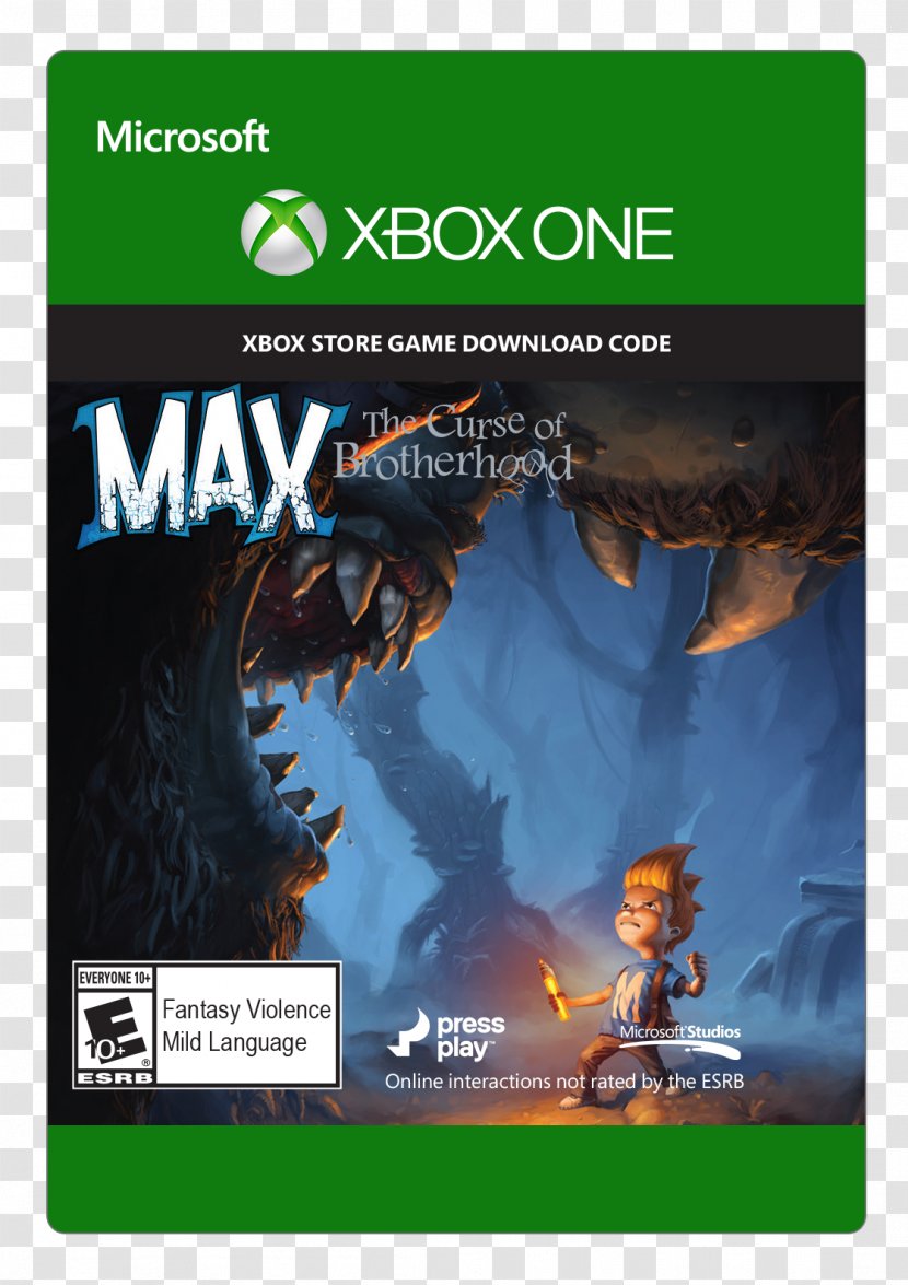 Max: The Curse Of Brotherhood Xbox 360 Microsoft Studios Video Game One - Physical Card Transparent PNG