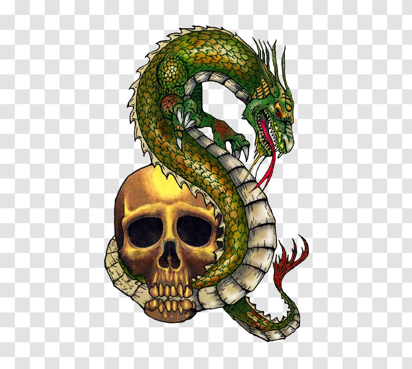 Mersea Island Tattoo Dragon Skull T-shirt Transparent PNG