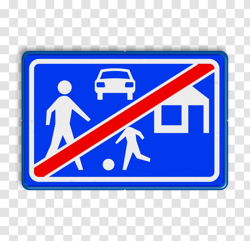 Netherlands Living Street Traffic Sign Woonerf Road - Pedestrian Transparent PNG