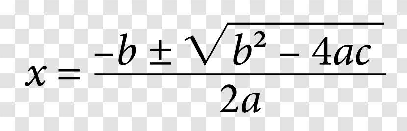 Quadratic Equation Formula Function - Cliparts Transparent PNG