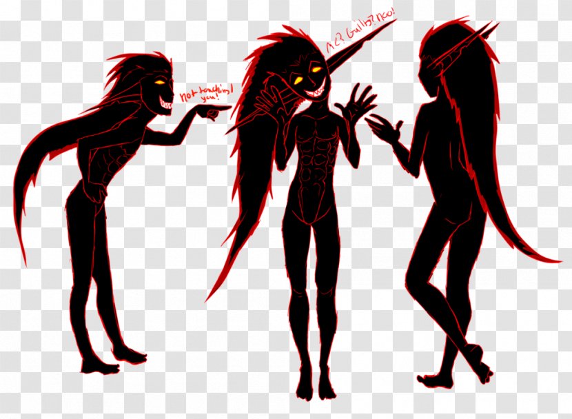 Demon Cartoon Silhouette Homo Sapiens - Legendary Creature Transparent PNG