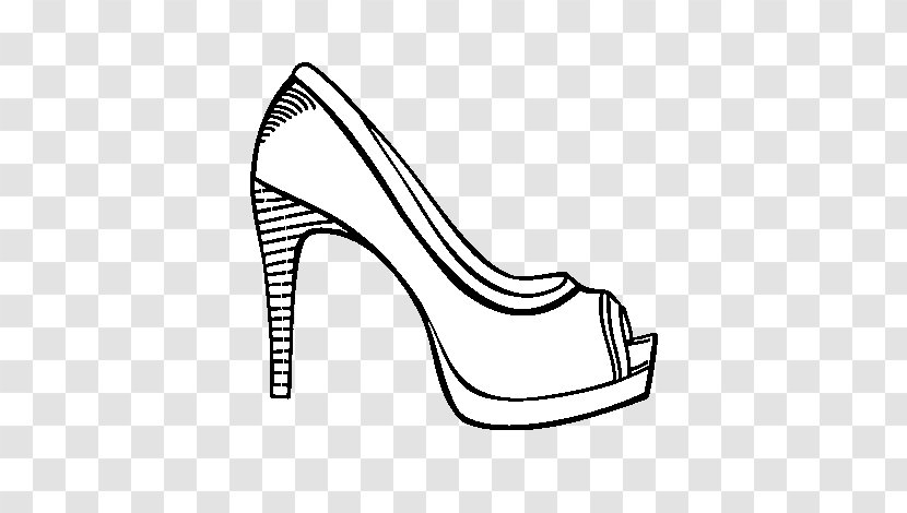 High-heeled Shoe Drawing Fashion Coloring Book - Sandal - Tacones Altos Transparent PNG