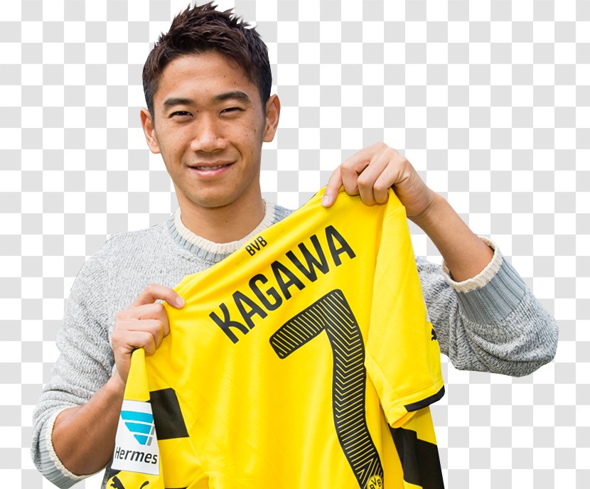 T-shirt Sportswear Outerwear Item Brand - Yellow - Shinji Kagawa Transparent PNG