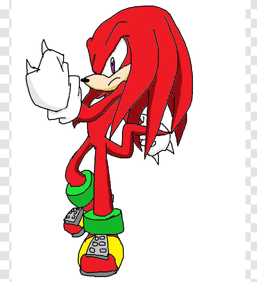 Knuckles The Echidna Drawing Line Art Clip - Cartoon - Images Of Easy Drawings Transparent PNG
