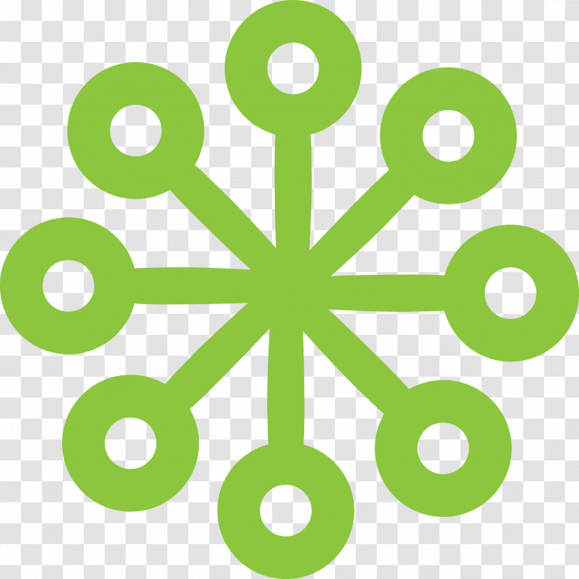 Abstract Green Snowflake Transparent PNG
