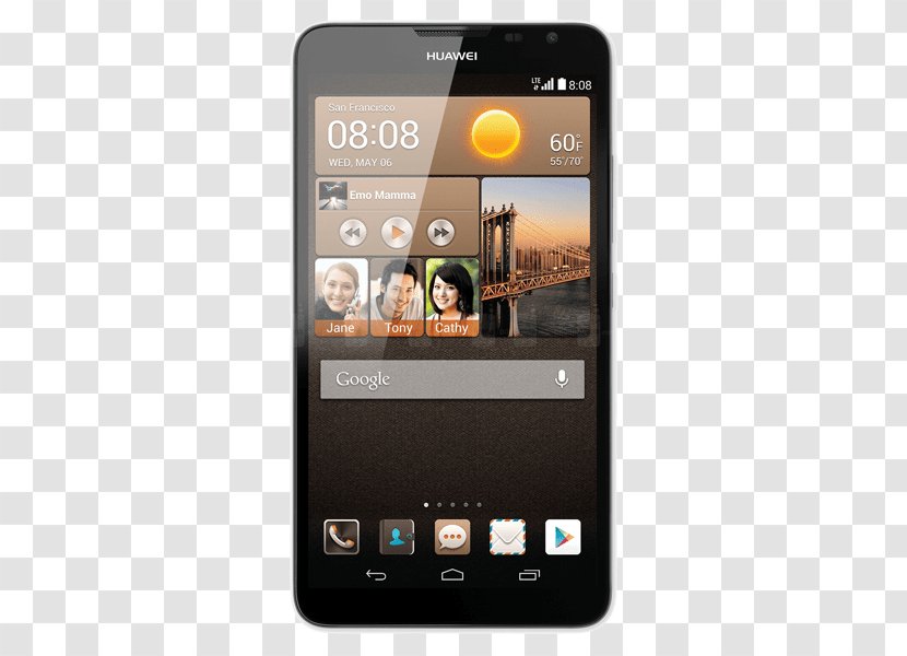 Huawei Ascend Mate 2 4G White 华为 - 4g - Cell Phone Transparent PNG