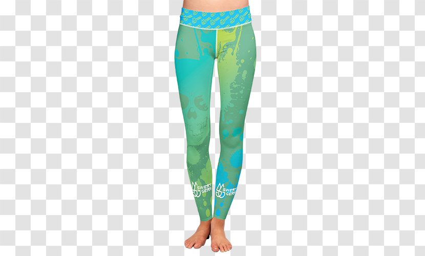 Leggings Lessing Avenue Tights .za - Silhouette - Green Skull Transparent PNG