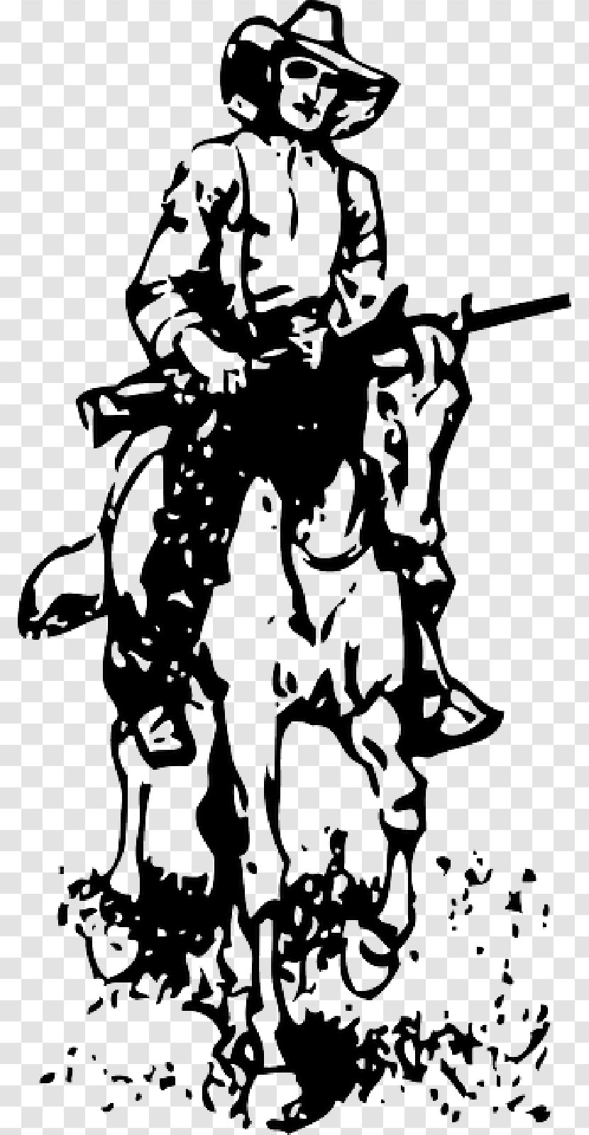 Horse Cowboy Vector Graphics Clip Art American Frontier - Fictional Character - Color Cartoon Cow Running Transparent PNG