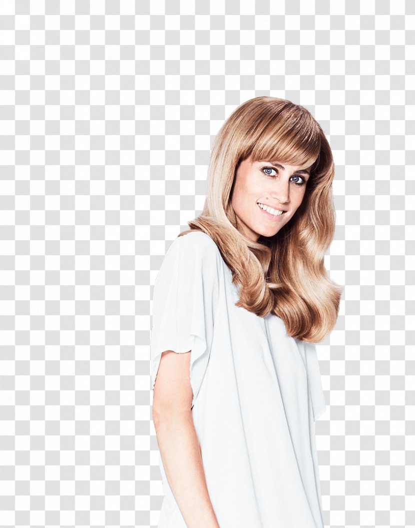 Blond Hair Coloring Bangs Long - Heart Transparent PNG