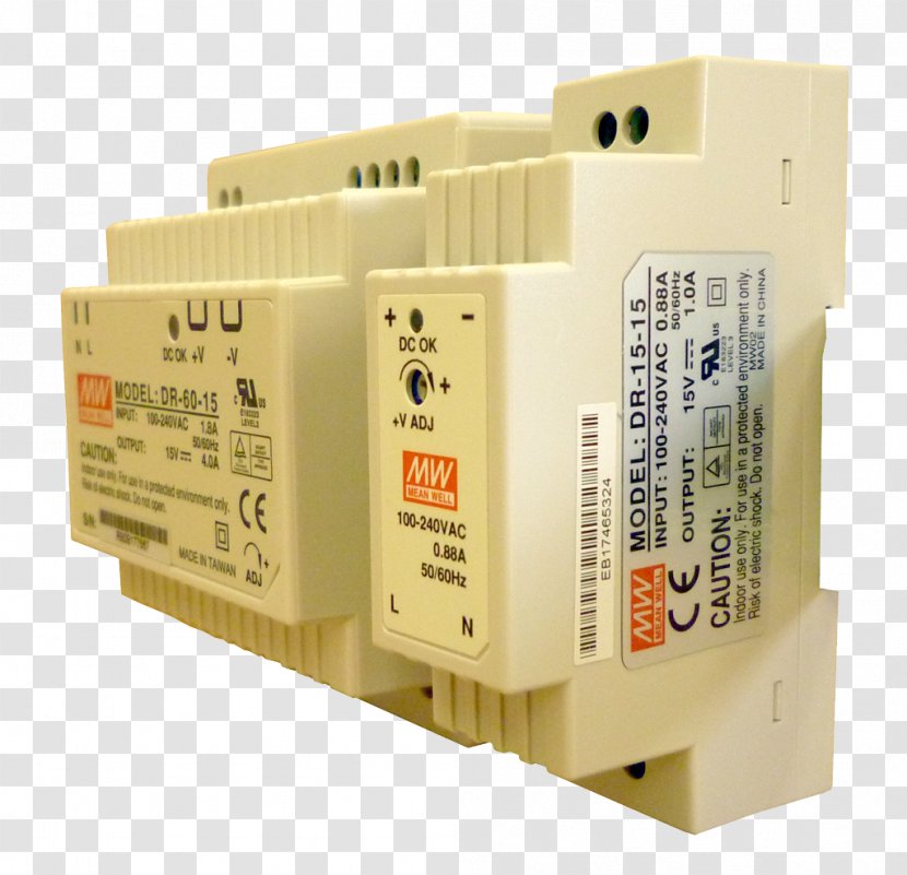 Electronic Component DIN Rail Power Converters Electronics Electric - Trafo Transparent PNG