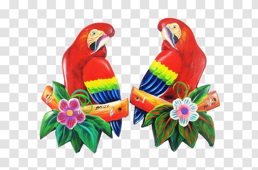 Scarlet Macaw Bird Parakeet Pet - Common - Hand-painted Title Box Transparent PNG