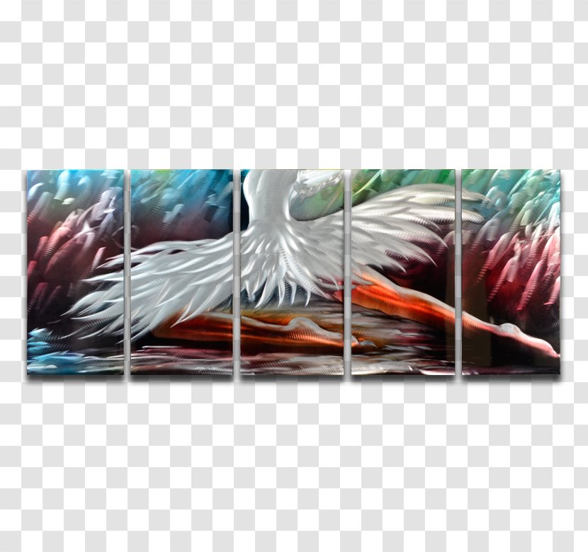 Feather Bird Modern Art Graphic Arts - Rectangle - Hand Painted Swan Transparent PNG