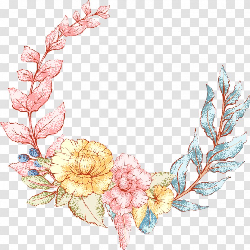 Floral Design Flower Cuadro - Watercolor Painting - Wreath Transparent PNG