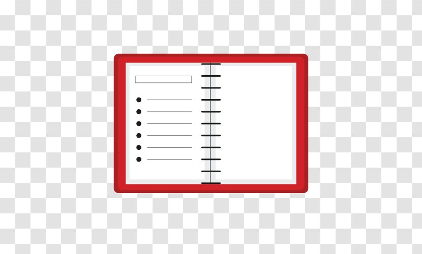 Paper Line Angle Point Red - Flower - Notebook Transparent PNG