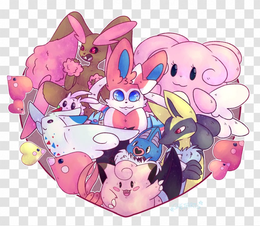 Pokémon Red And Blue Valentine's Day Lopunny Lucario - Luvdisc Transparent PNG
