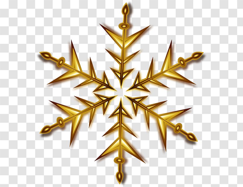 Snowflake Gold Clip Art - Christmas Star Pic Transparent PNG