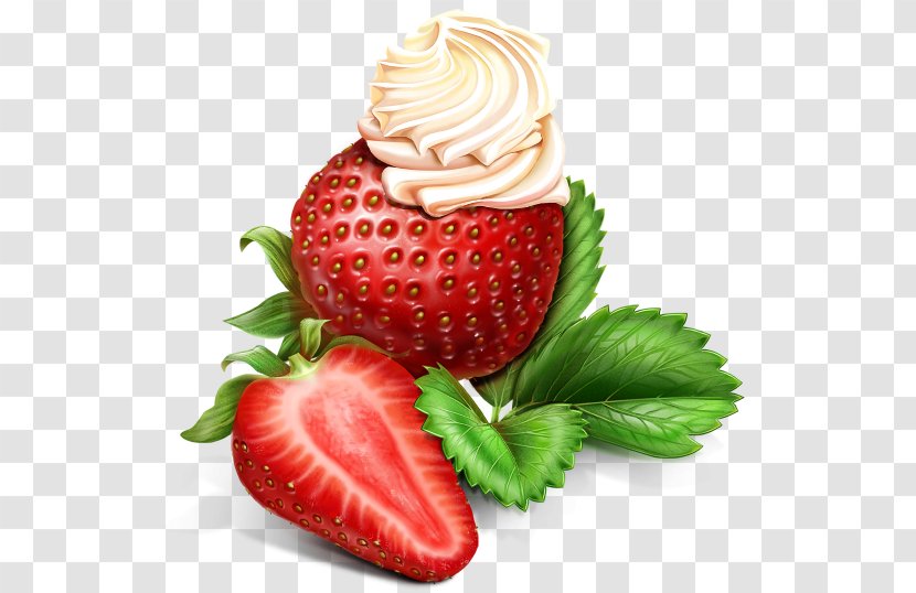 Ice Cream Cocktail Milk Strawberry - Delicious Transparent PNG
