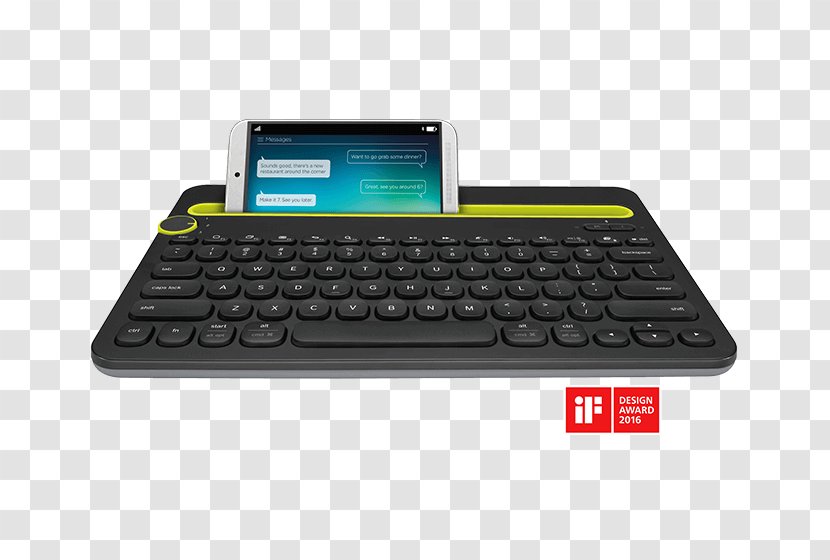 Computer Keyboard Handheld Devices Tablet Computers Bluetooth Logitech - Telephony Transparent PNG