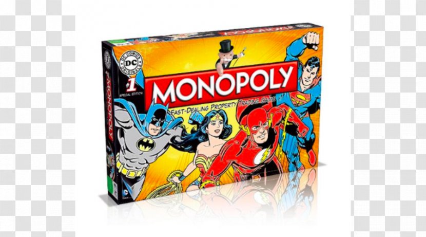 Monopoly Board Game Hasbro DC Comics - Winning Moves - Dc Transparent PNG