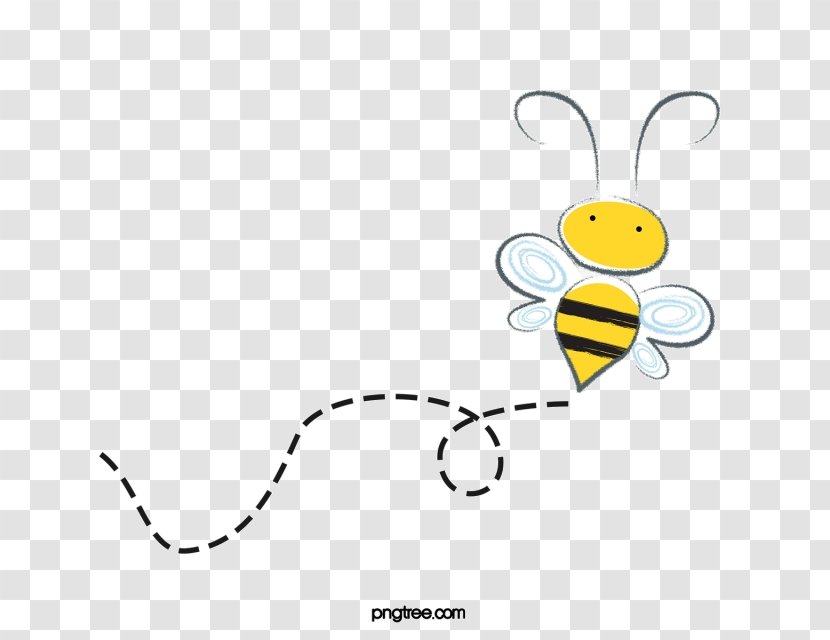 Bee Cartoon - Honey - Pollinator Bumblebee Transparent PNG