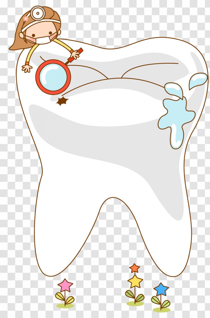Tooth Brushing Mouth Child Dentistry - Cartoon - Teeth And Doctors Transparent PNG