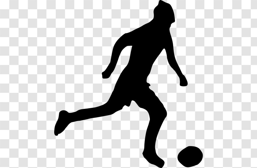 Silhouette Football Player Clip Art - Black And White Transparent PNG