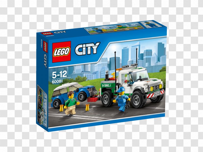 Lego City Minifigure LEGO 60081 Pickup Tow Truck Car - Vehicle Transparent PNG