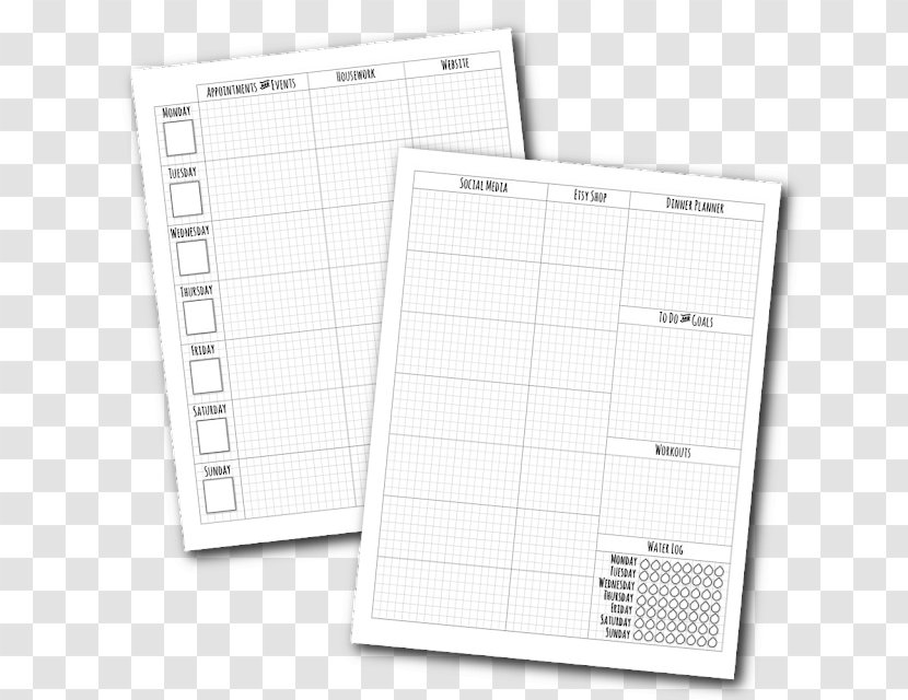 Planning Goal Month - Plan - Bullet Journal Transparent PNG