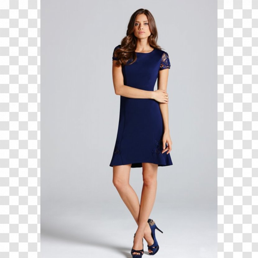 Cocktail Dress Sleeve Navy Blue Lace - Silhouette - Bridesmaid Transparent PNG