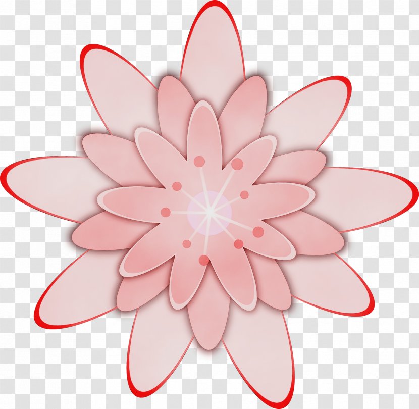Rose - Line Art - Symmetry Water Lily Transparent PNG
