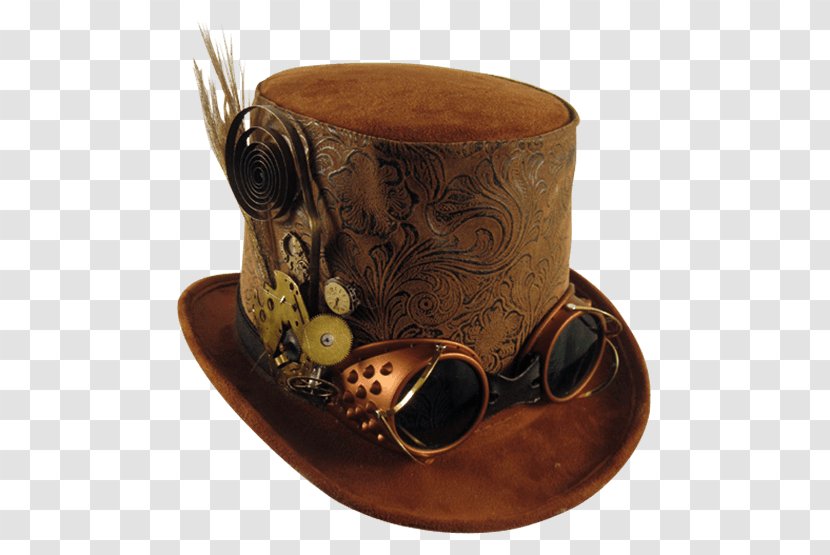 Top Hat Steampunk Goggles Headgear - Coffee Cup - Gear Transparent PNG