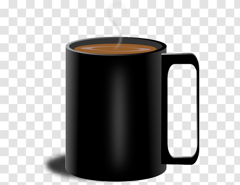 Coffee Cup Tea - Drinkware - Black Image Transparent PNG