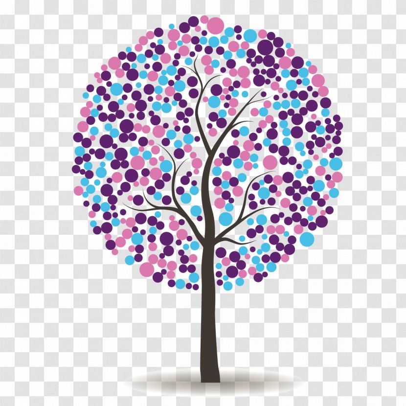 Tree Cartoon - Arecaceae - Purple Transparent PNG