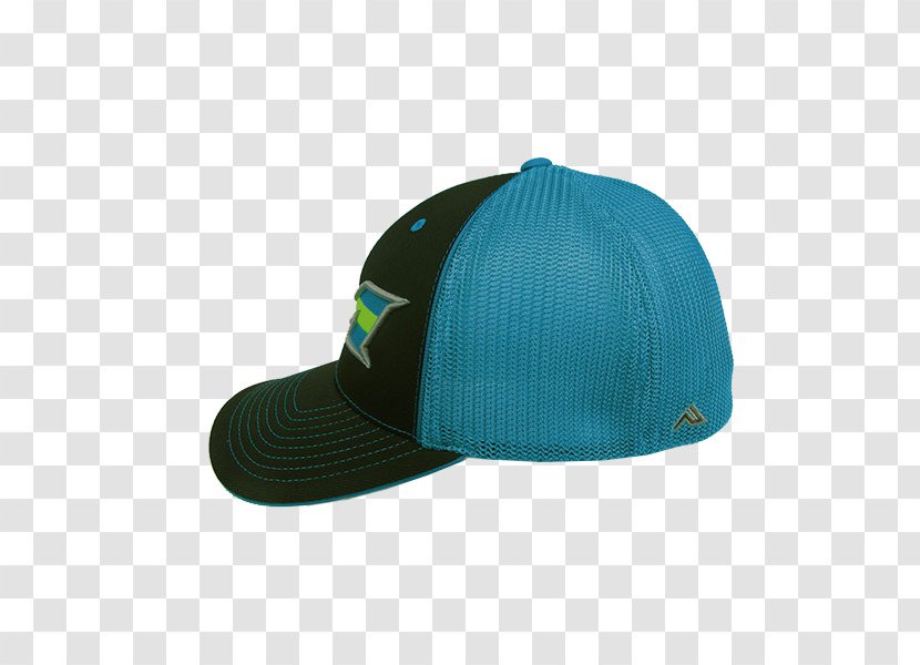 Electric Blue Aqua Turquoise Baseball Cap - Stripes Transparent PNG