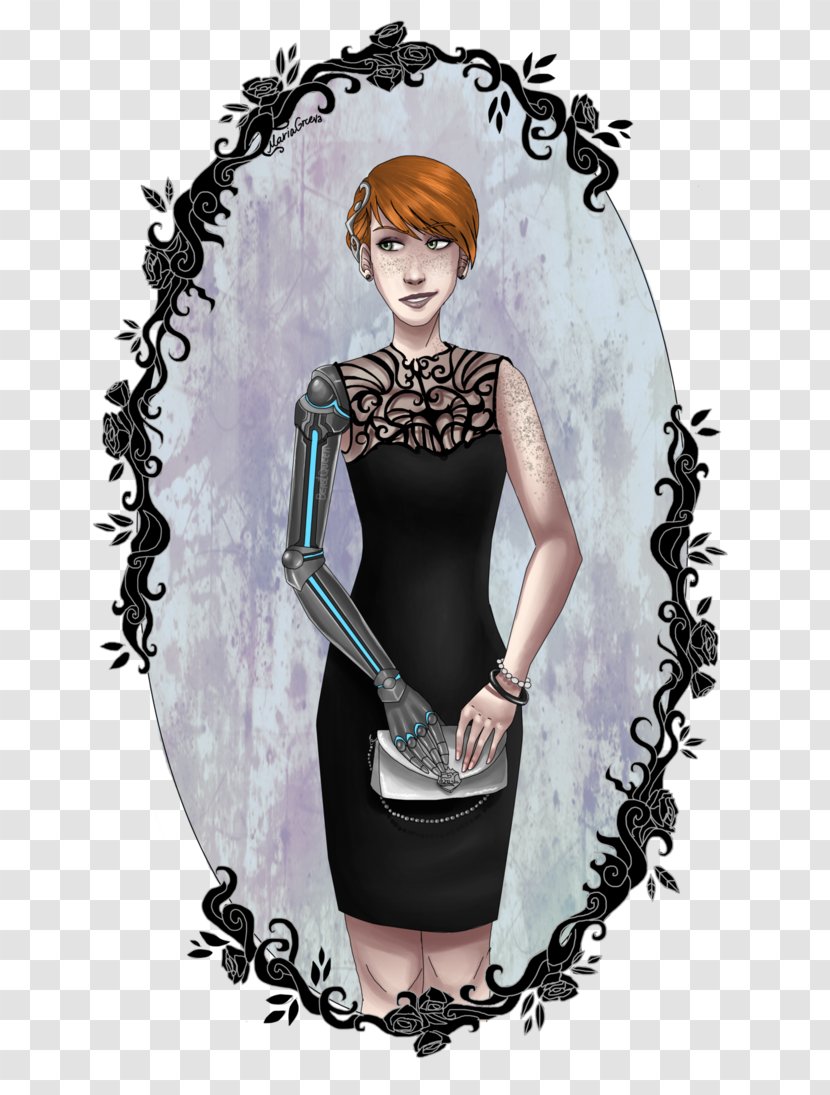 Shoulder Dress - Cartoon - Miss Queen Transparent PNG
