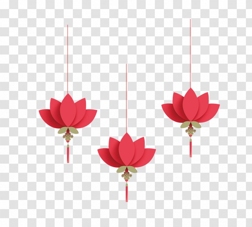 Light Lantern - Flowering Plant - Red Lotus Transparent PNG