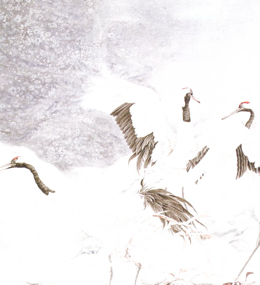 Mural Production Di Bird Chinoiserie Wallpaper - Fauna - Crane Transparent PNG