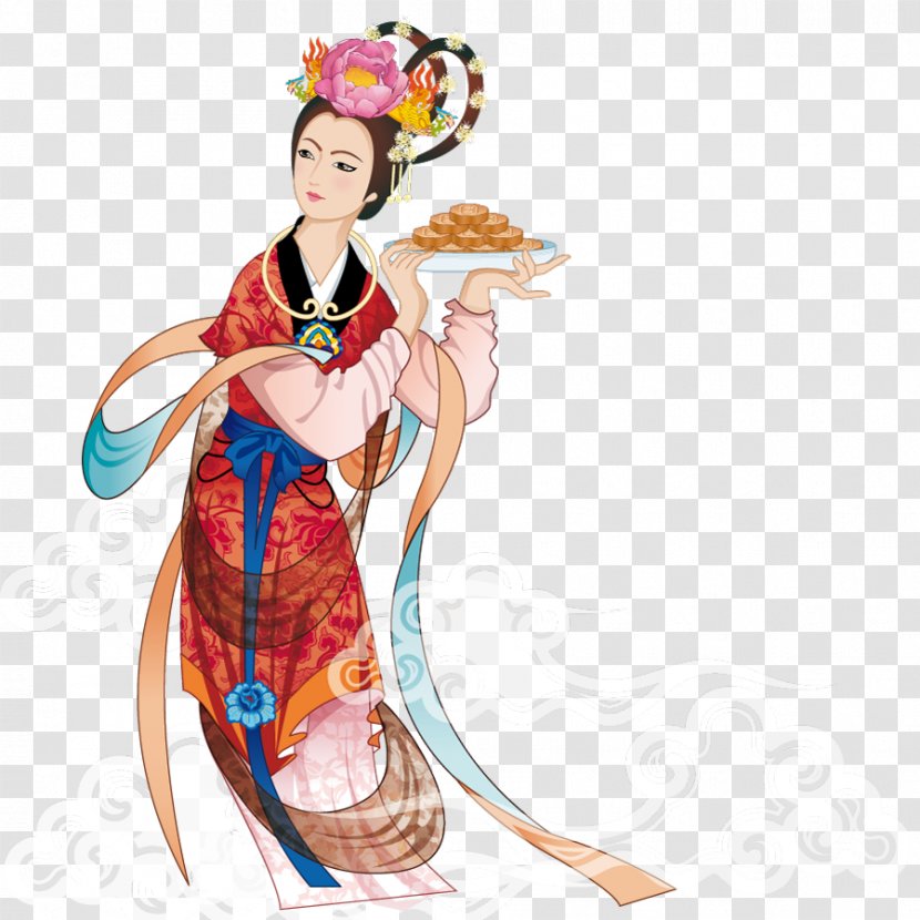 Chang'e Mid-Autumn Festival Clip Art - Neo-chinese Style Transparent PNG