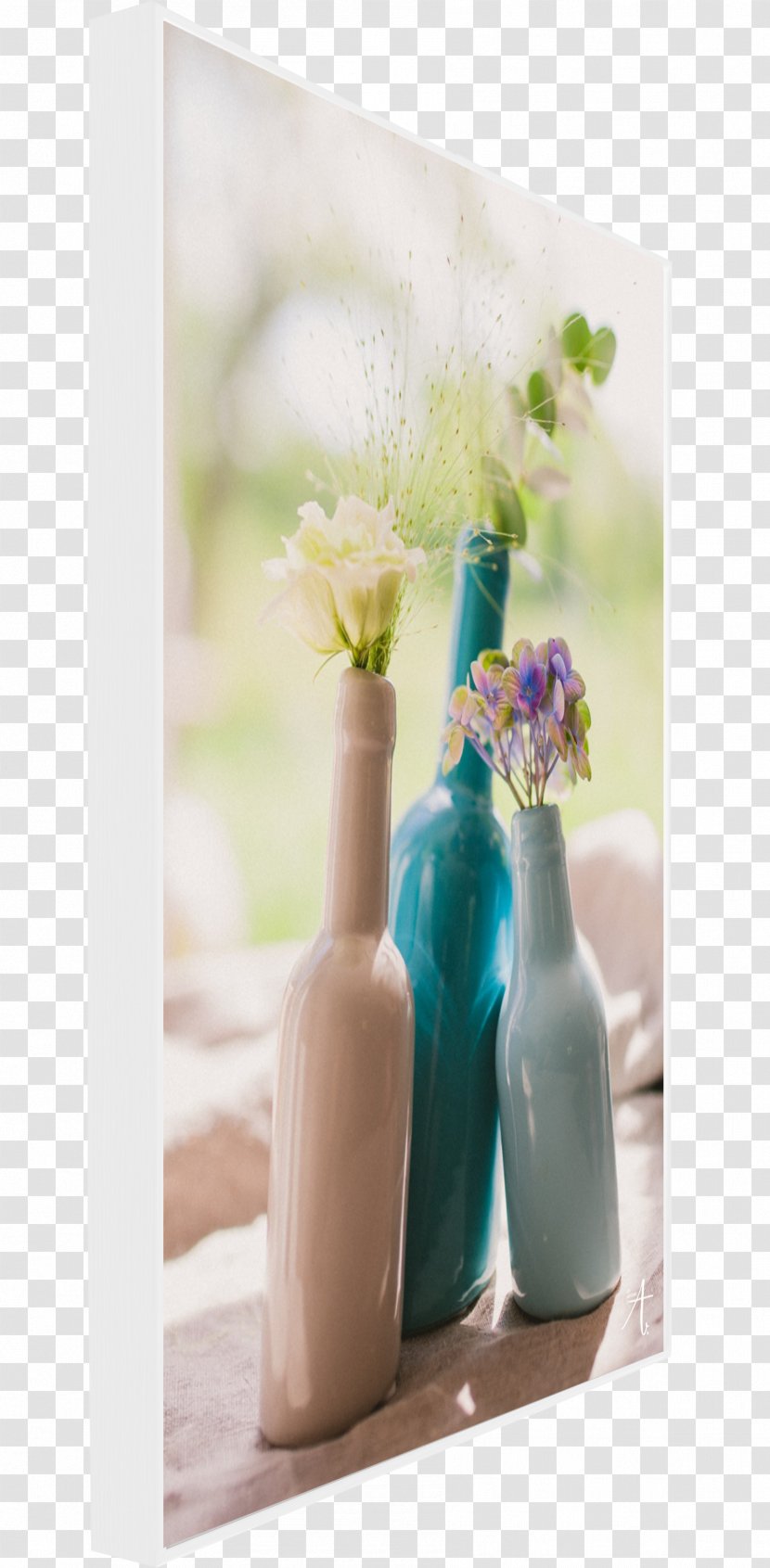 Glass Bottle Vase Flower Transparent PNG